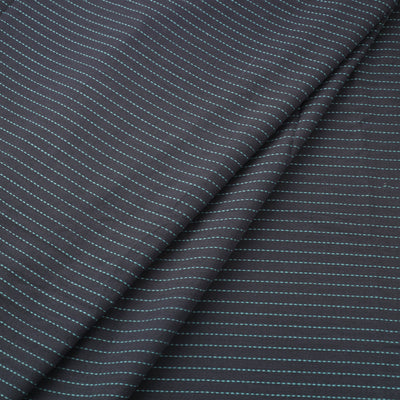 Black Prewashed Cotton Jacquard Fabric