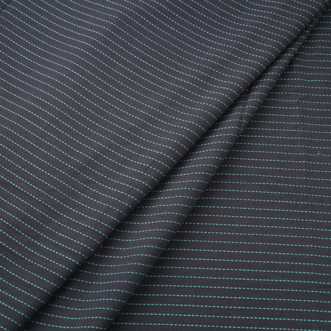 Black Prewashed Cotton Jacquard Fabric