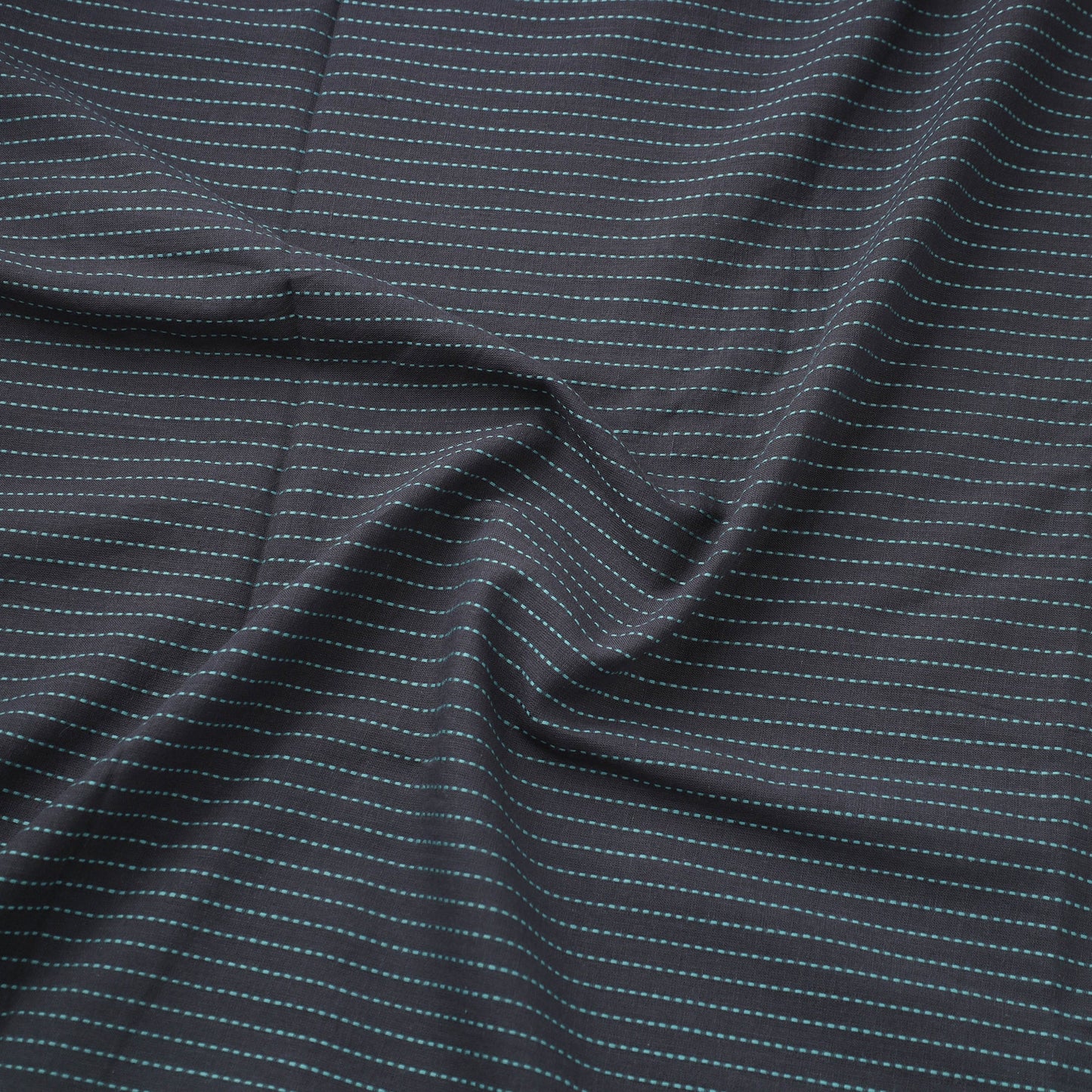 Black Prewashed Cotton Jacquard Fabric