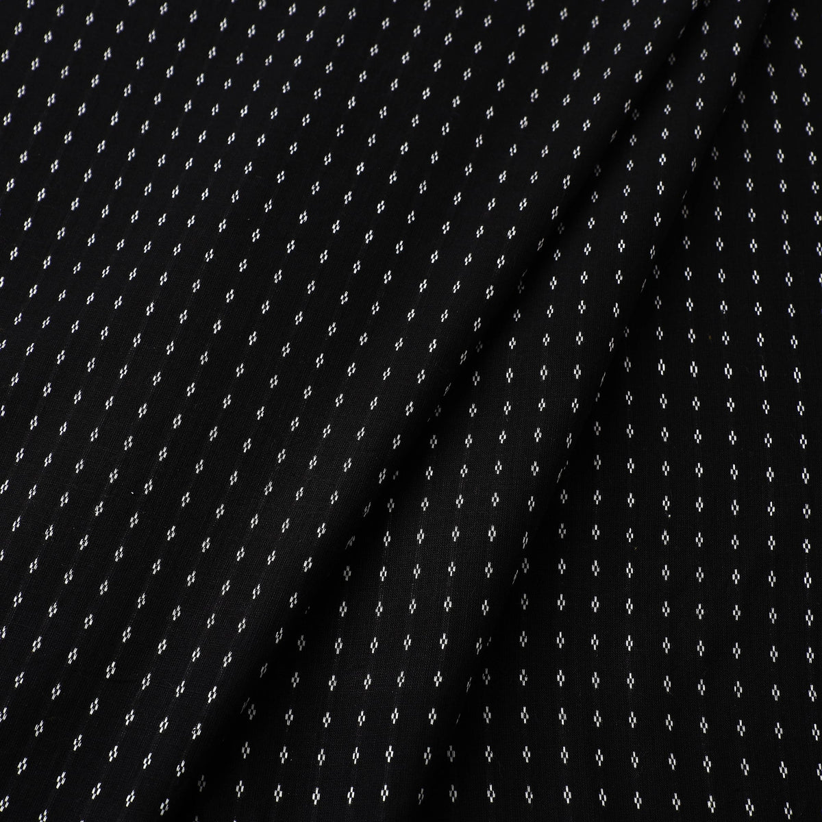 Buy Black Prewashed Cotton Jacquard Fabric Online 