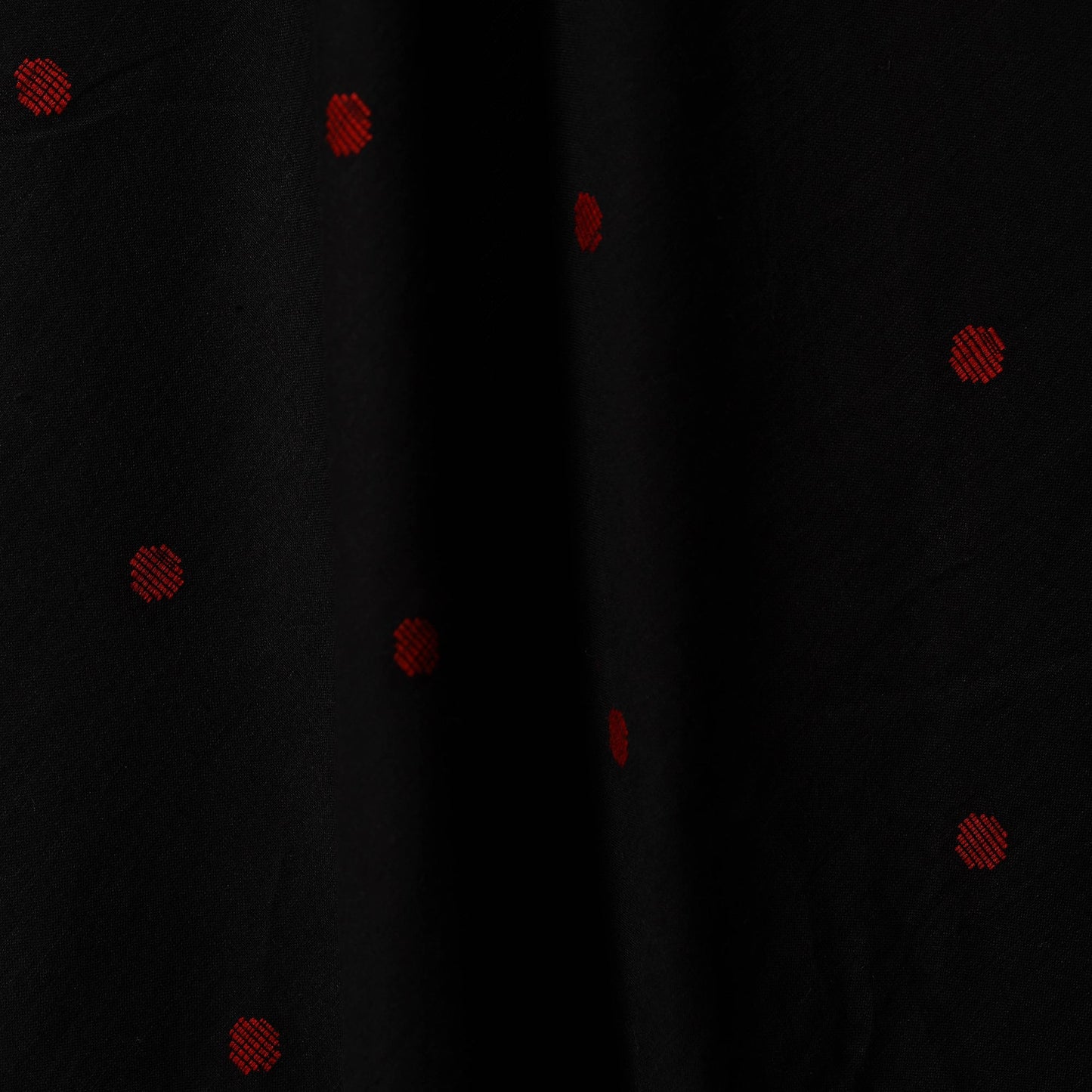 Black - prewashed cotton jacquard fabric 02 - handcrafted