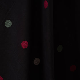 Black - prewashed cotton jacquard fabric 03 - handcrafted