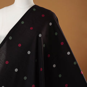 Black - prewashed cotton jacquard fabric 03 - handcrafted