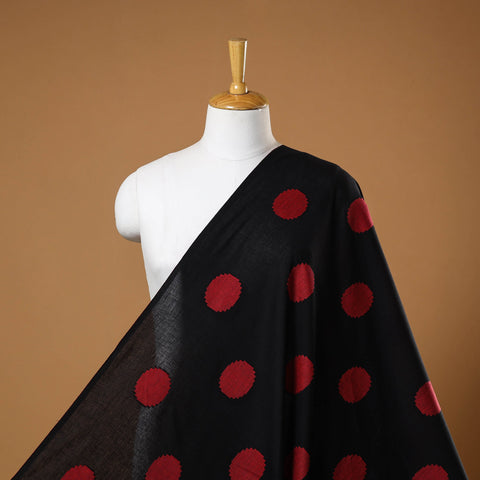 Black - prewashed cotton jacquard fabric 04 - handcrafted