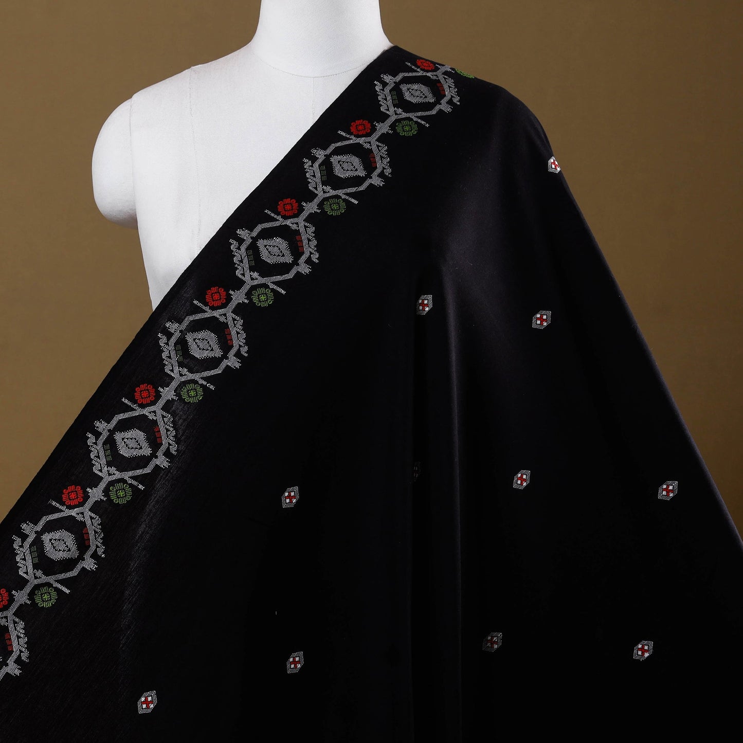 Prewashed cotton jacquard fabric 05 - handcrafted