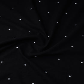Black Prewashed Cotton Jacquard Fabric