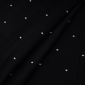 Black Prewashed Cotton Jacquard Fabric