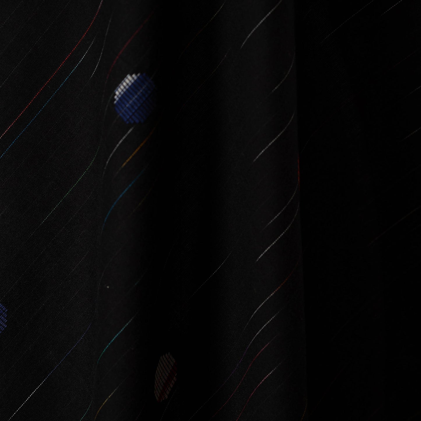 Black - prewashed cotton jacquard fabric 07 - handcrafted