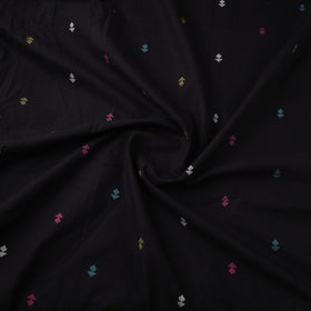 Black Prewashed Cotton Jacquard Fabric