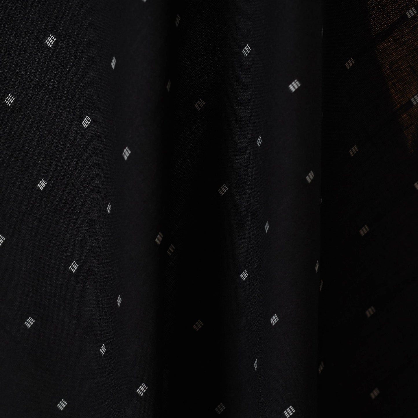 Black - prewashed cotton jacquard fabric 08 - handcrafted