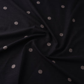 Black Prewashed Cotton Jacquard Fabric