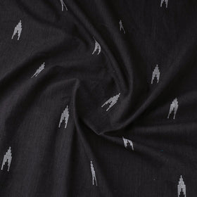 Black Prewashed Cotton Jacquard Fabric