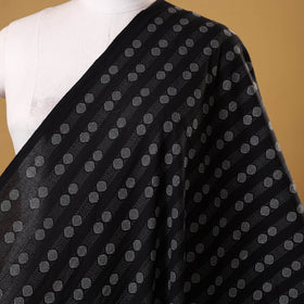 Black - prewashed cotton jacquard fabric 11 - handcrafted