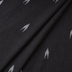 Black Prewashed Cotton Jacquard Fabric