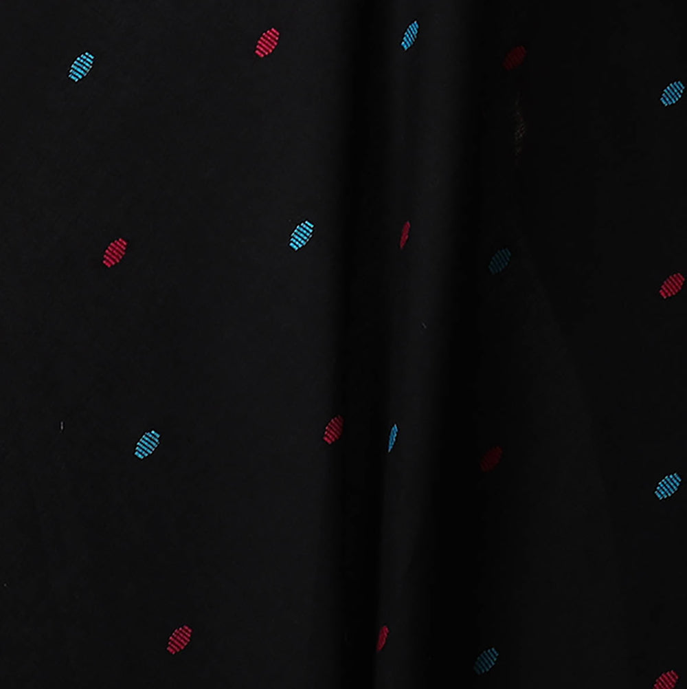 Black - prewashed cotton jacquard fabric 16 - handcrafted