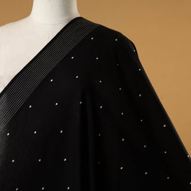 Black - prewashed cotton jacquard fabric 18 - handcrafted