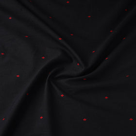 Black Prewashed Cotton Jacquard Fabric