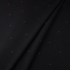 Black Prewashed Cotton Jacquard Fabric