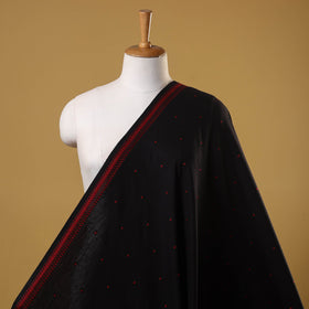 Black Prewashed Cotton Jacquard Fabric