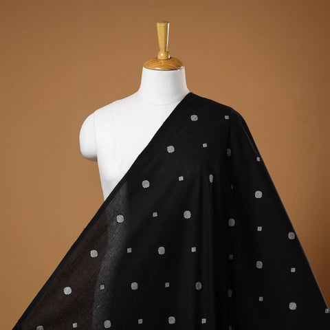 Black - prewashed cotton jacquard fabric 22 - handcrafted