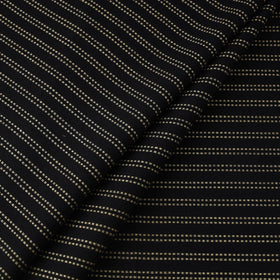  Black Prewashed Cotton Jacquard Fabric