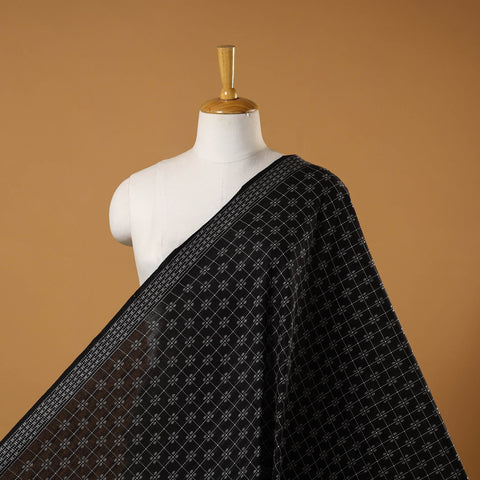 Black - prewashed cotton jacquard fabric 36 - handcrafted