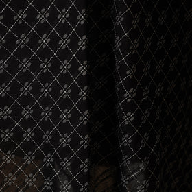 Black - prewashed cotton jacquard fabric 36 - handcrafted