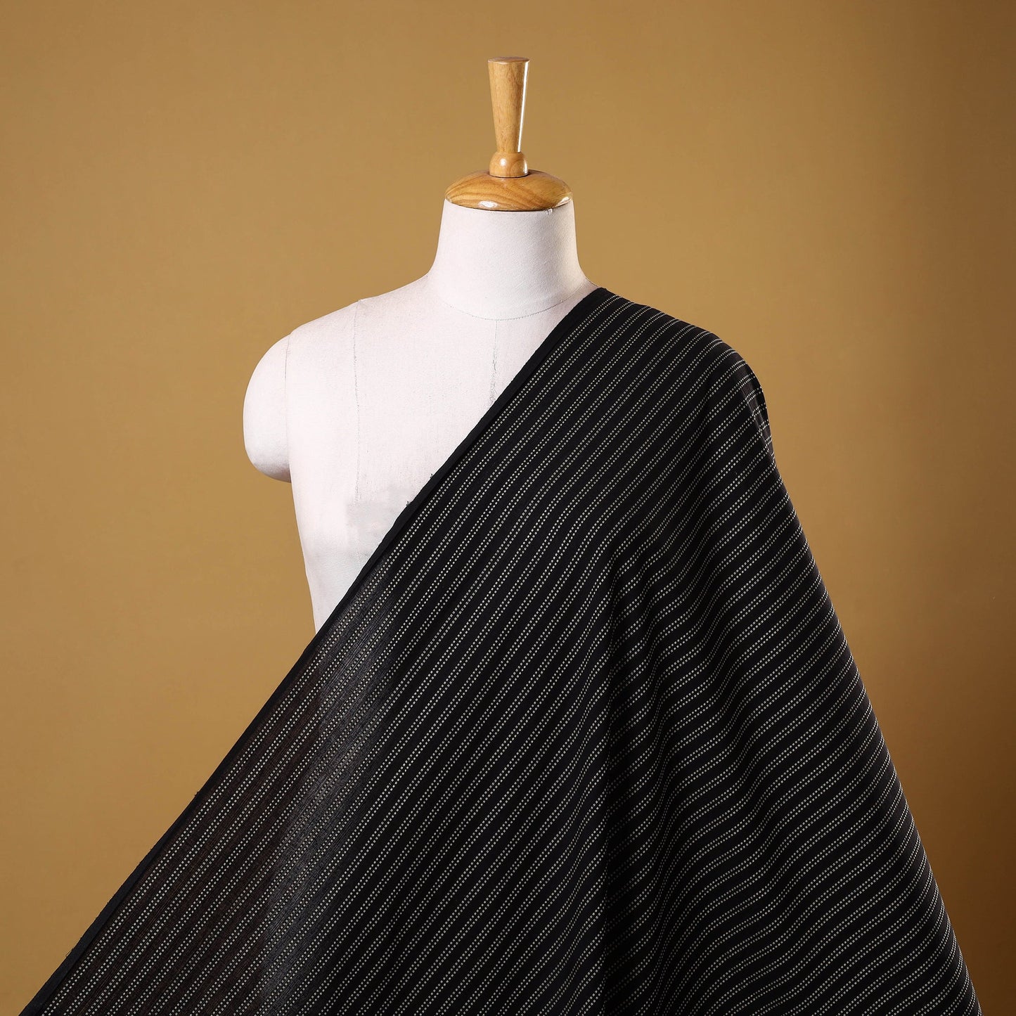 Black - prewashed cotton jacquard weave fabric 01
