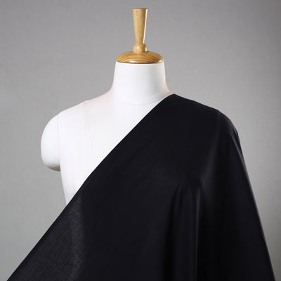 Black Prewashed Cotton Plain Fabric 