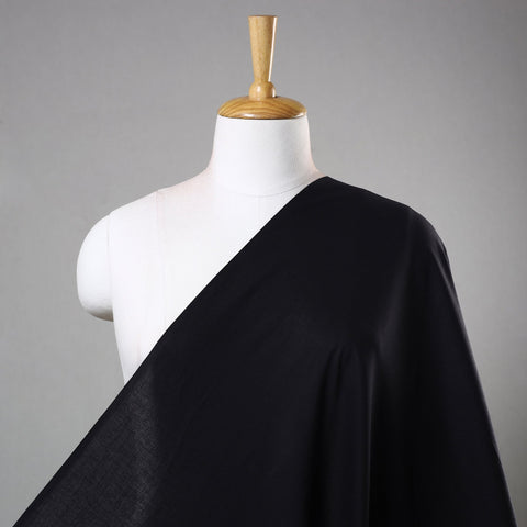 Black Prewashed Cotton Plain Fabric 