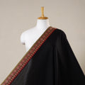 Black - prewashed cotton thread border dharwad fabric 02