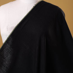 Black - prewashed fine cotton handloom fabric 12