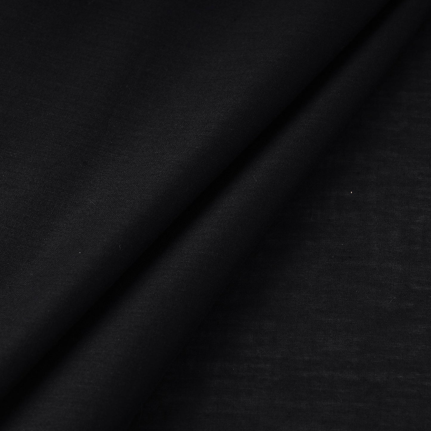  Black Prewashed Mul Cotton Plain Fabric