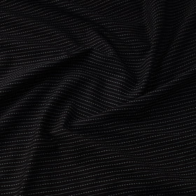 Black Prewashed Running Stitch Cotton Plain Fabric
