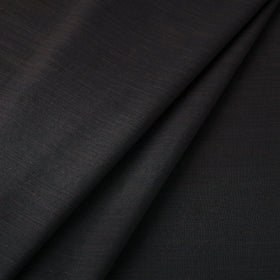 Black Prewashed Slub Cotton Plain Fabric