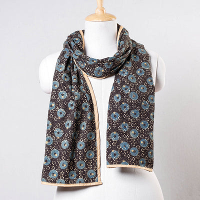 Buy Ajrakh Block Printed Natural Dye Cotton Stole Online at iTokri.com