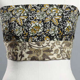 Black - Block Printed Cotton Bagru Blouse Piece 09