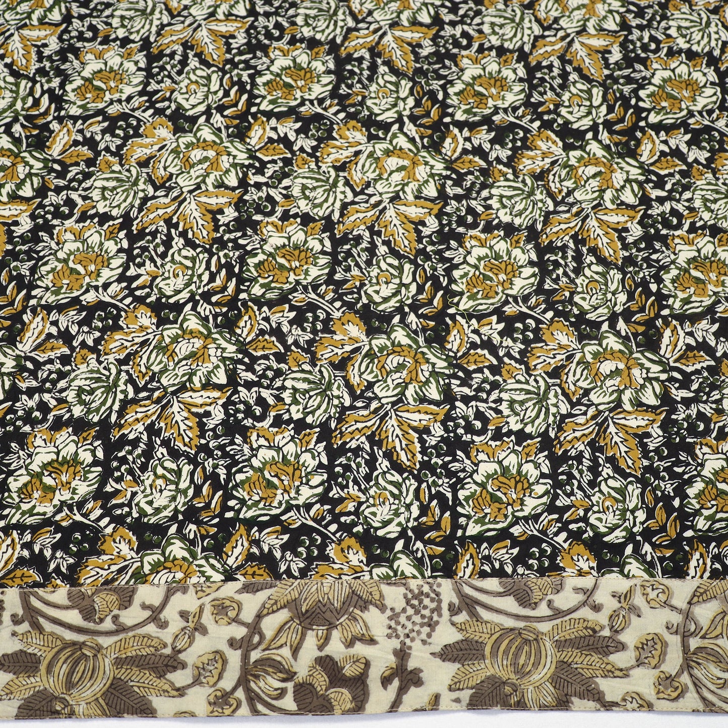 Black - Block Printed Cotton Bagru Blouse Piece 09