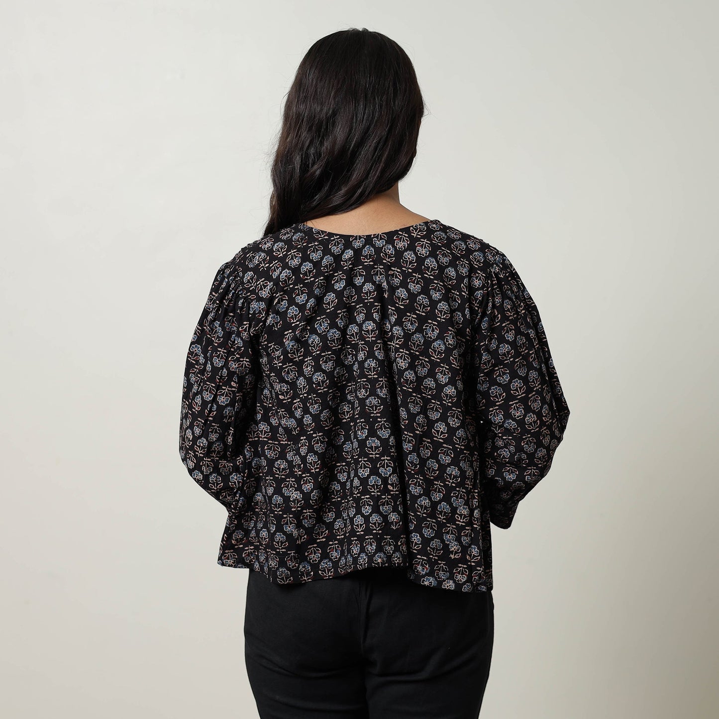 Ajrakh Cotton Crop Top | Handcrafted Elegance