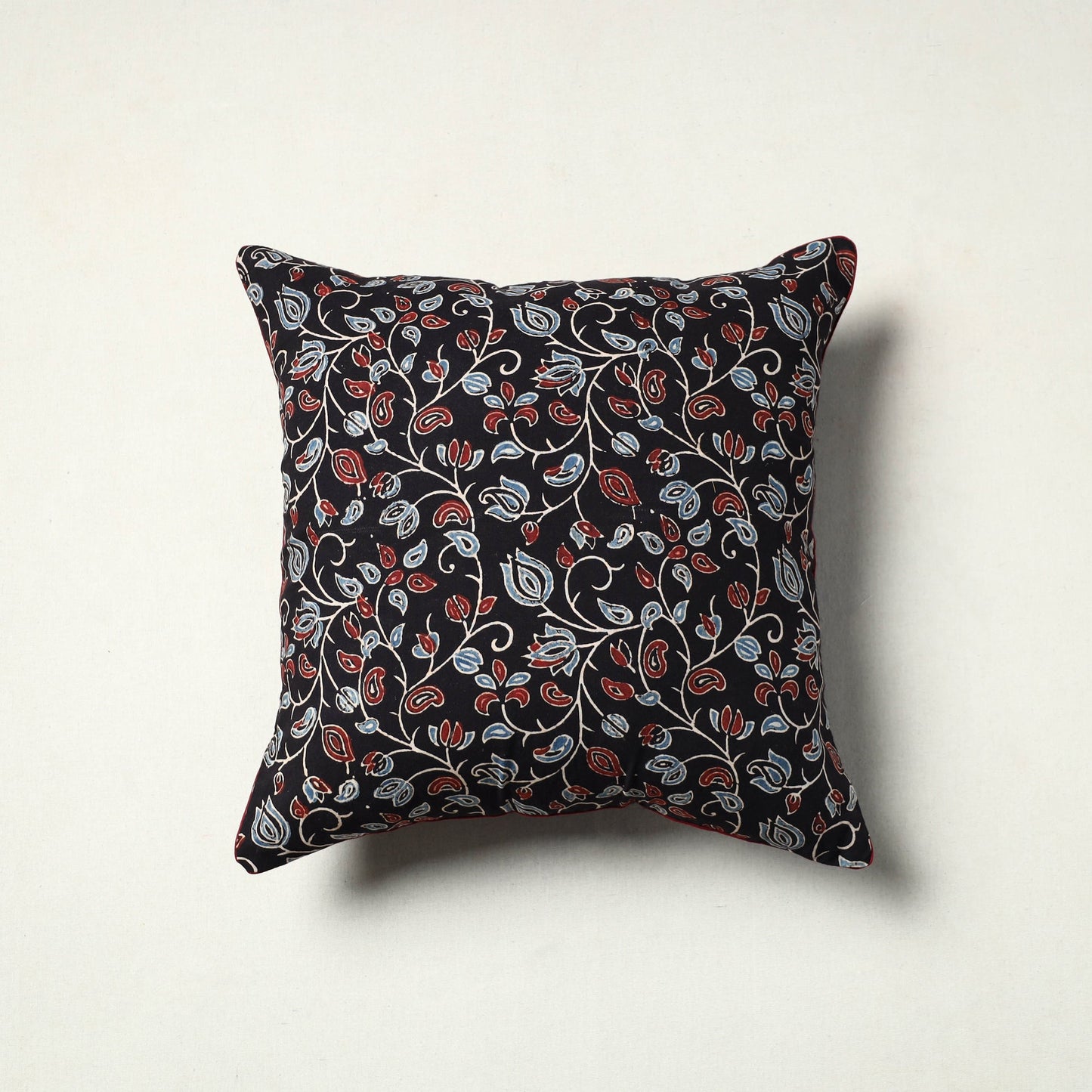 Authentic Black Ajrakh Cushion Cover 
