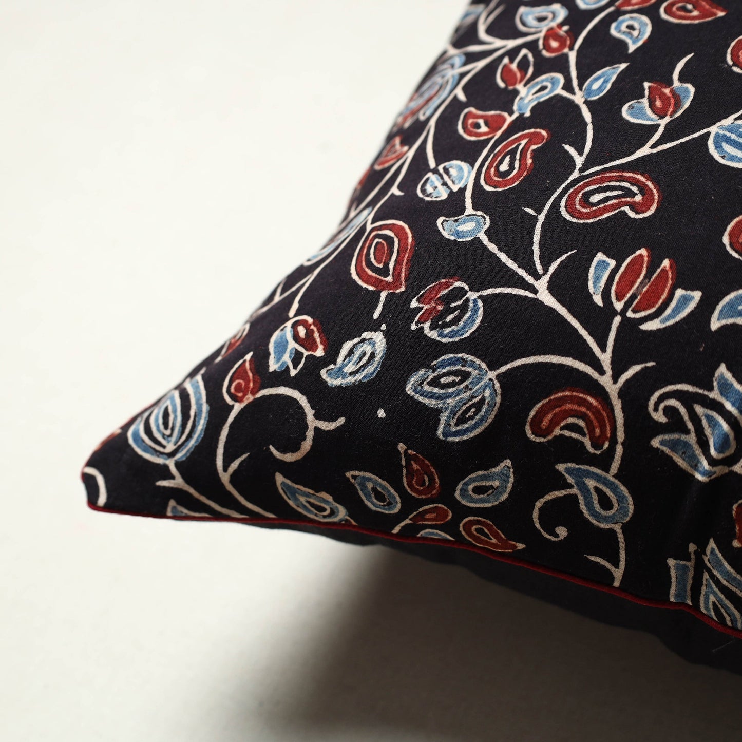 Authentic Black Ajrakh Cushion Cover 