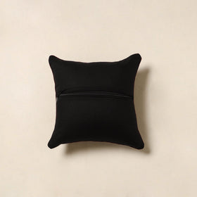 Black - kalamkari printed cotton cushion cover 58