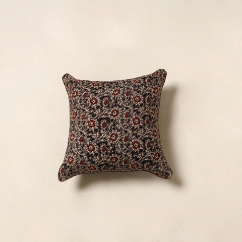 Black - kalamkari printed cotton cushion cover 58