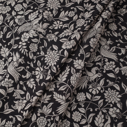 Printed cotton kalamkari fabric 02 - handcrafted