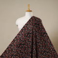 Black - printed cotton kalamkari fabric 09 - handcrafted