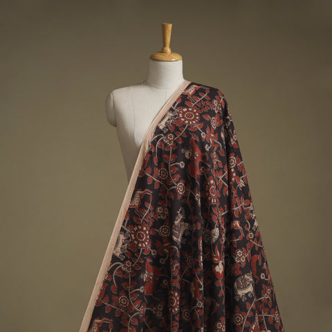 Printed cotton kalamkari fabric 10 - handcrafted