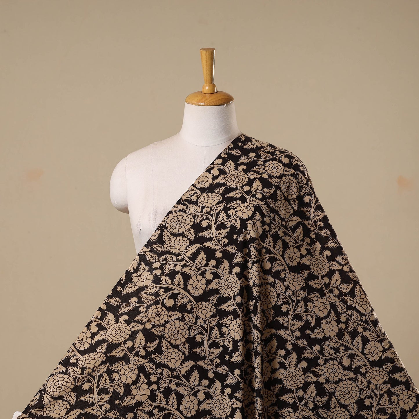 Printed cotton kalamkari fabric 11 - handcrafted