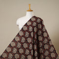 Black - printed cotton kalamkari fabric 11 - handcrafted