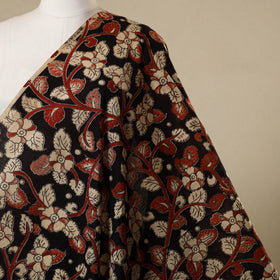Black - printed cotton kalamkari fabric 14 - handcrafted