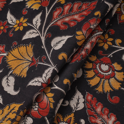 Printed cotton kalamkari fabric 15 - handcrafted